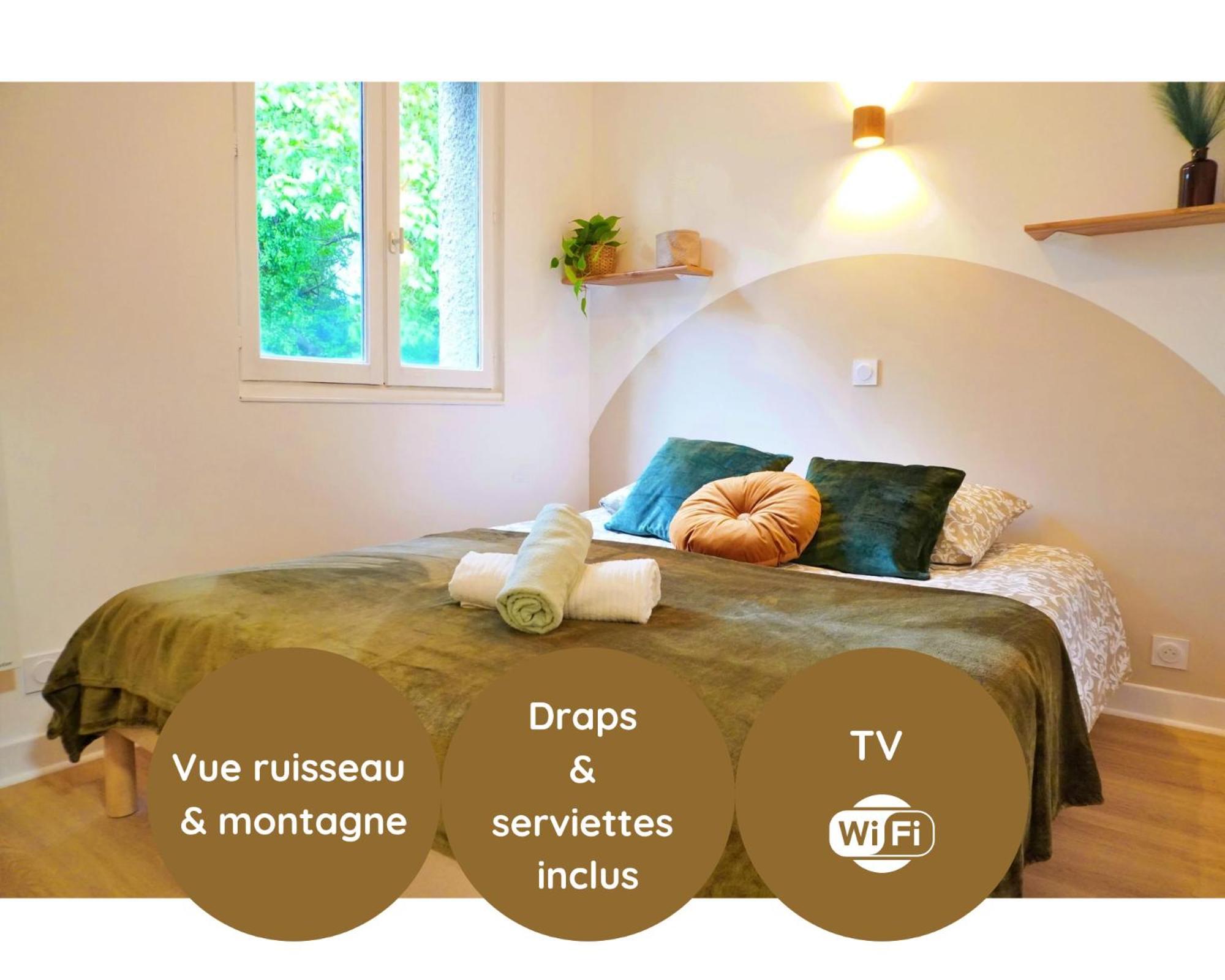 "Cocon Biellois" - Calme, Vue & Parking Apartman Bielle Kültér fotó